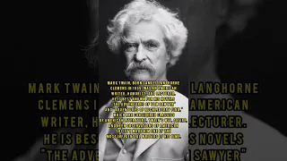 writer Mark twain short bio #marktwain #viral #shorts