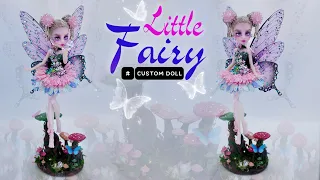 LITTLE FAIRY Butterfly REPAINT DOLL | Monser High Doll | Doll repaint and custom | Sang Bup Be