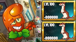 PvZ 2 Ice Weasel Zombie Level 100 Vs Plants