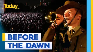 Thousands gather before dawn to commemorate Anzac Day 2024 | Today Show Australia