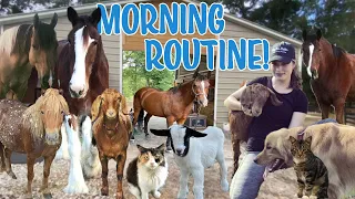 2020 Winter Morning Routine with 30+ Pets! | *SUPER CUTE ANIMALS*