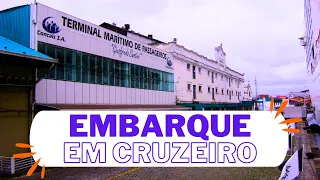 CRUZEIRO MARÍTIMO 🛳️ MSC PREZIOSA I Processo de Embarque no Porto de Santos