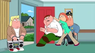 Family Guy - Lois threw Peter out of the house.