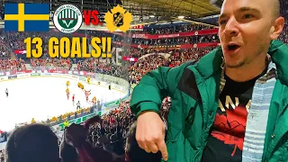 INSANE match at Swedish Hockey (Frölunda vs. Skellefteå AIK was WILD!!)