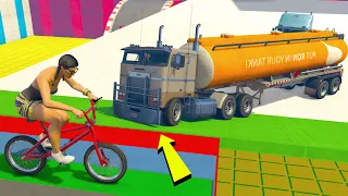 GTA 5 ONLINE 🐷 CAMION CON RIMORCHIO VS BMX !!! 🐷LTS🐷 DAJE !!