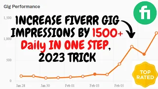 1500 + daily increase in Fiverr gig impressions | Fiverr gig SEO tips | Fiverr Gig impressions down