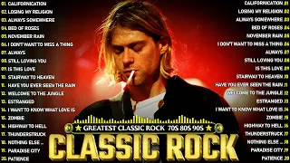 The Best Of Classic Rock Songs Of 70s 80s 90s⚡Guns N Roses, Queen, Aerosmith, ACDC, Metallica
