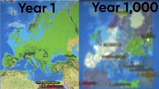 1,000 People Colonies Europe (WorldBox 1,000 Year Timelapse)