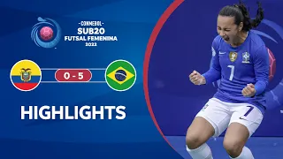 CONMEBOL Sub 20 Futsal FEM 2022 | Ecuador 0-5 Brasil | HIGHLIGHTS