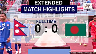 Extended MATCH HIGHLIGHTS: Nepal 0:0 Bangladesh | Three Nations Cup 2021