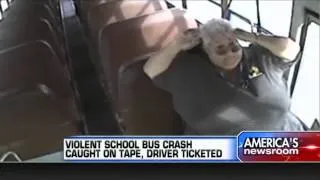 Violent School Bus Accident Caught on Tape