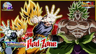 HOW TO BEAT MOVIE BOSSES RED ZONE BROLY WITH LR AGL SUPER SAIYAN GOKU AND VEGETA! [Dokkan Battle]