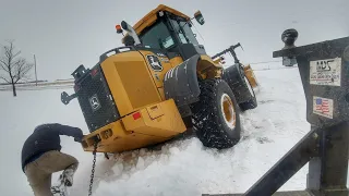 Payloader Slipped into Ditch!