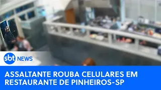 Assaltante rouba celulares em restaurante de Pinheiros-SP