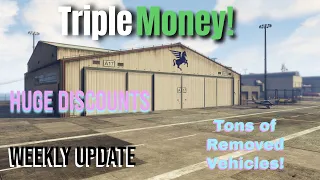 Weekly update in GTA Online, Huge Discounts, Removed Vehicles, and Triple Money