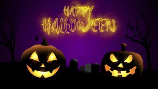 4K Halloween Pumpkin video background - Happy Halloween background for edit