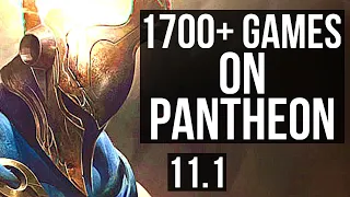PANTHEON vs URGOT (TOP) | 7/0/2, 1700+ games, 1.5M mastery, Godlike | EUW Diamond | v11.1