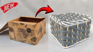 WHY BUY EXPENSIVE BASKETS IN STORES WHEN YOU CAN MAKE IT YOURSELF// IDEA FROM CARDBOARD - BASKET DIY
