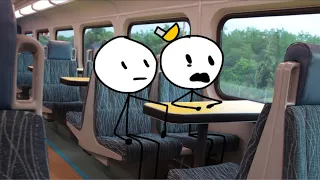 Soup earth on a train?!?!?! (real)