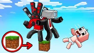 ¡ATRAPADO en un MINI BLOQUE con SPEAKERMAN! 😱🔊 BEBÉ NOOB pero es UN BLOQUE en MINECRAFT