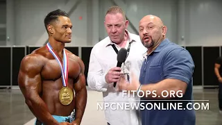 2017 IFBB MEN'S PHYSIQUE OLYMPIA JEREMY BUENDIA INTERVIEWED BY TONY DOHERTY