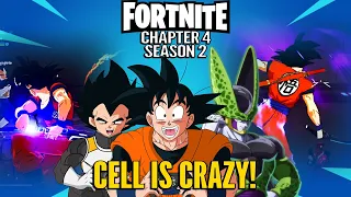 Goku, Vegeta and Cell Play Fortnite