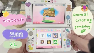 🫧 ASMR 🌧️ What's on my 3DS XL (pink) 🌸 Animal Crossing New Leaf & Wild World 🌱 mini gameplay 🍄