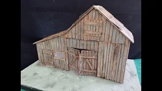 How to make a wooden barn. 1/35 scratch build modelling