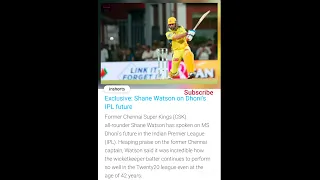 does Ms Dhoni take retirement from IPL know shane watson opinion #viral#ipl2024#csk#dhoni#shorts