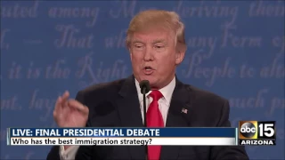 Donald Trump: We have some bad hombres here - Final Presidential Debate - Hillary Clinton