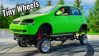 Tiny Wheels on Monster Car!