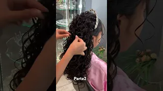 Parte2 peinado de quinceañera en Medellín