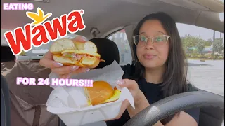 EATING WAWA FOR 24 HOURS | FIRST FOOD CHALLENGE