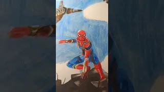 drawing iron spiderman