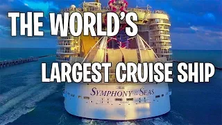 Symphony of The Seas | World's Largest Cruise Ship |DRONE Footage leaving port of MIAMI |Droneviewhd