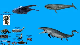 Fictional Sea Monsters Size Comparison