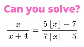 An Interesting Floor Equation from Czech Republic