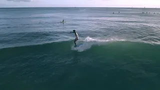 SURFING MINI MALIBU ALL BY MYSELF | Kaniela Stewart | QUEENS WAIKIKI