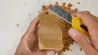 old dry soap cutting 🤍🤎 режу старые сухие теремки 🐭🐻🐺🦊 dusty soaps