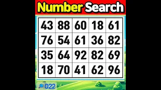 NumberSearch. Is it possible to get a perfect score? 【Memory | Concentration | Brain training】 #022