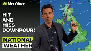 21/06/23 – Hit and Miss Downpours – Afternoon Weather Forecast UK – Met Office Weather