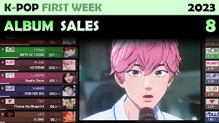 Top 10 First Week K-POP Album Sales ( released in 2023. 8 )