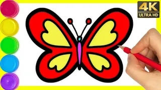How to draw Colour Butterfly drawing step by step drawing for beginners to HD videos. By Arya Art.