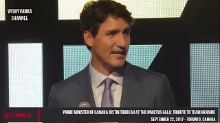 No comment: Justin Trudeau at the Ukrainian Invictus Gala - Vyshyvanka Channel