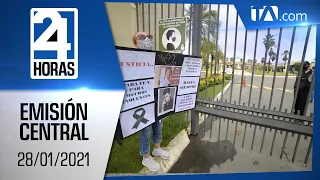 Noticias Ecuador: Noticiero 24 Horas, 28/01/2021 (Emisión Central)