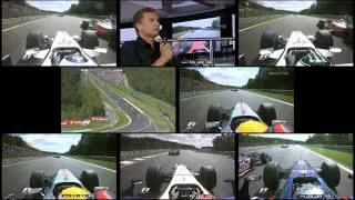 F1 2009 - Belgium Race Start Multi Onboard