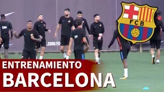 Barcelona-Eibar | Entrenamiento completo en la ciudad deportiva Joan Gamper | Diario AS