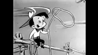 VINTAGE 1951 CHEERIOS COMMERCIAL (ANIMATED CHEERIOS KID BEING CALLED COWBOY TOM)