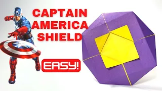 Paper Boomerang Disk | Origami Captain America Shield Flying Back (No Glue or Tape! Easy❗️)