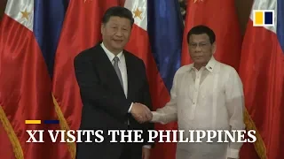 President Xi Jinping visits the Philippines and met President Rodrigo Duterte in Manila